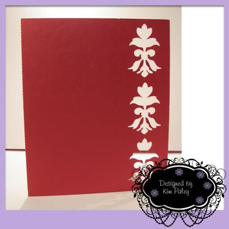 Damask Border Card Blank 4 Bookmark Option