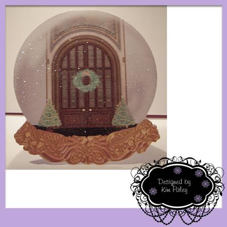 Christmas Snow Globe Door with Wreath