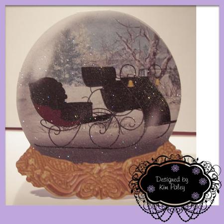 Christmas Snow Globe Sleigh Winter Scene