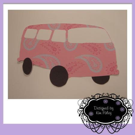 Camper Van Pink Paisley Cutting File