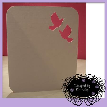 Dove Corner Christmas Wedding Card Template