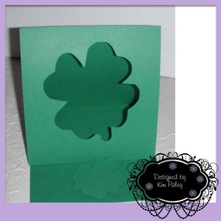 Shamrock Easel Aperture Card Template
