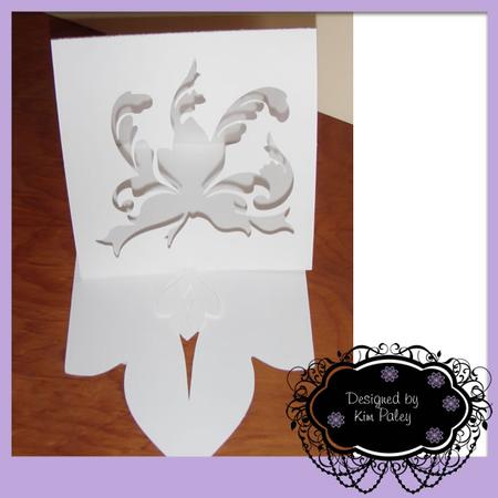 Easel Card Damask Aperture Template