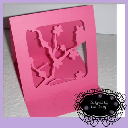 Easel Card Cherry Blossom Aperture Template