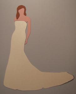 Bride Lady in Evening Gown