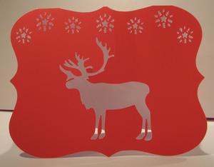 Reindeer and Snowflake Fancy Christmas Cards x 2