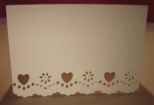 Lace Heart and Flower Border Card Template
