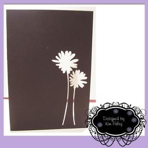 Flower Cut Out Card Blank Template 1