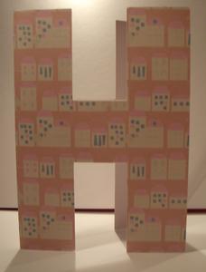 H is for Home or Happy Birthday Card Template