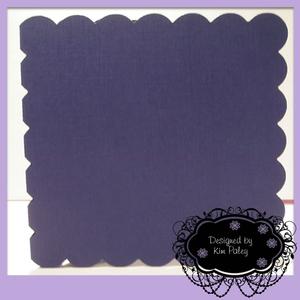 Scalloped Square Card Blank Template