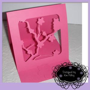Easel Card Cherry Blossom Aperture Template