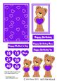 Mum Sister Friend Teddy Decoupage Birthday Card
