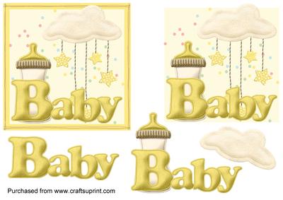 Yellow Baby Girl Topper