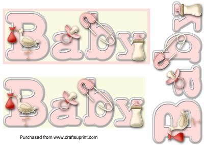 Pink Baby Girl Topper