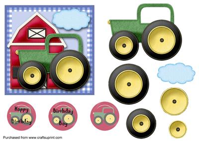 Birthday Tractor Topper