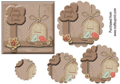 Song Birds Petal Stacker Card