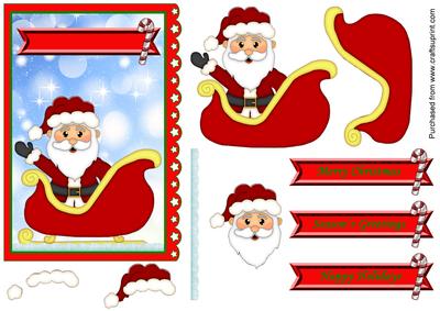 Shaped Edge Santa's Sleigh