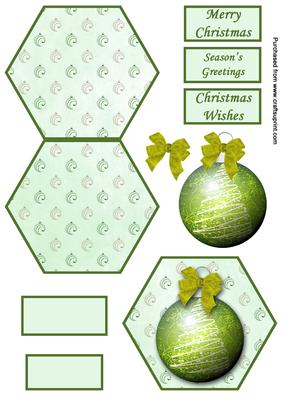 Hexagon Easel Christmas Bauble 2