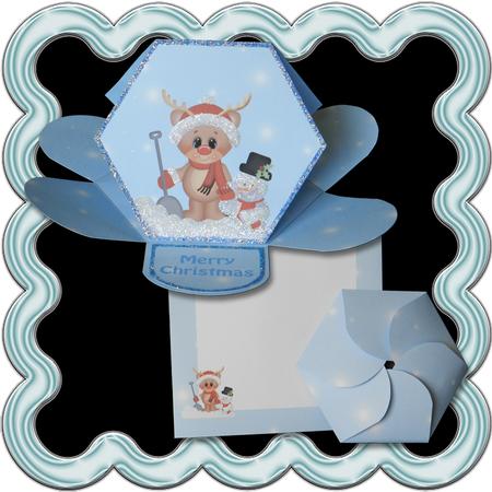 Rudy and Frosty Hexagon Petal Card Kit