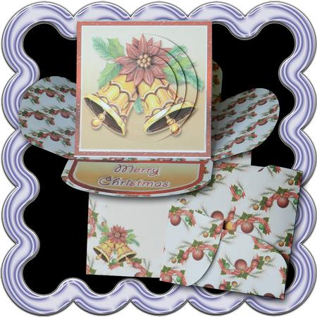 Christmas Bells Square Petal Card