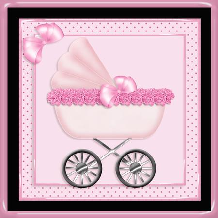 Baby Girl Pram (pink)
