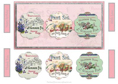 French Label Trio Quick Card