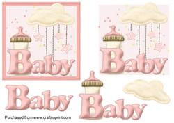 Pink Baby Girl Topper