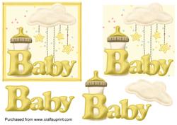 Yellow Baby Girl Topper