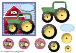 Birthday Tractor Topper