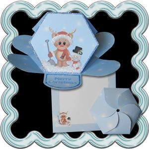 Rudy and Frosty Hexagon Petal Card Kit