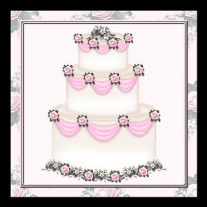 Pink Rose Wedding Cake Mini Kit