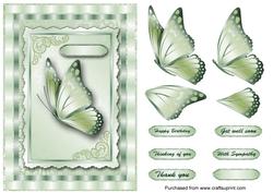 Green Butterfly Topper