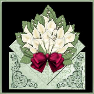 Green Lilies Spring Card Mini Kit