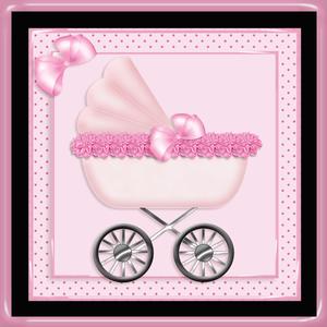 Baby Girl Pram (pink)