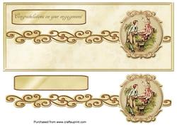 Vintage Engagement Card Front