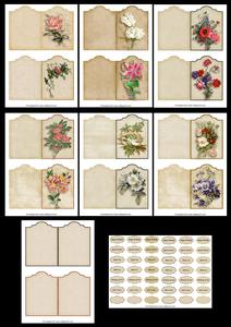 Vintage Flower Notelet Bumper Kit