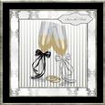 Black and Silver Champagne Flutes Save the Date Mini Kit
