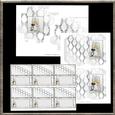 Black and Silver Champagne Flutes Place Cards & Favour Boxes