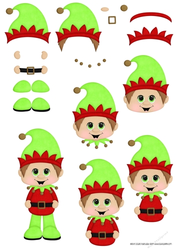 Costume Kiddies - Christmas 1 - A4 Decoupage 