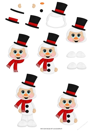 Costume Kiddies - Christmas 4 - A4 Decoupage