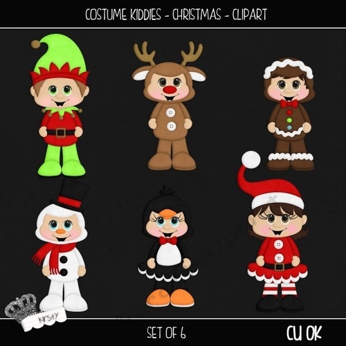 Costume Kiddies - Christmas 1 - Clipart
