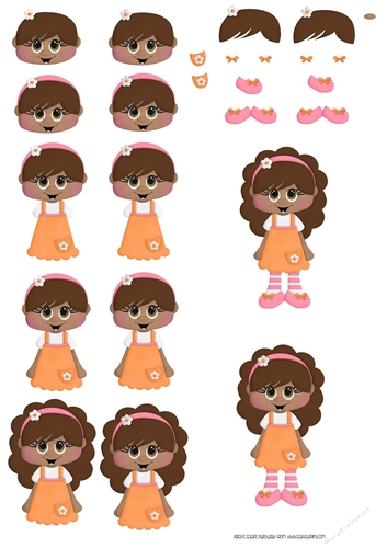 Olivia Orange - A4 Decoupage Sheet
