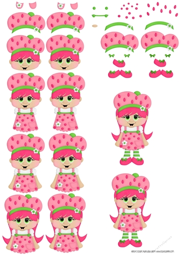 Suzie Strawberry - A4 Decoupage Sheet