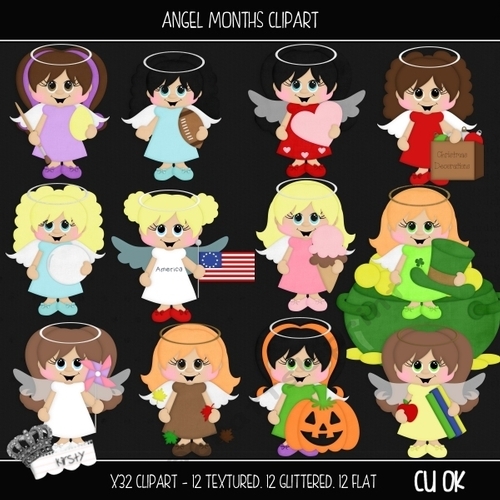 Angel Months - Clipart