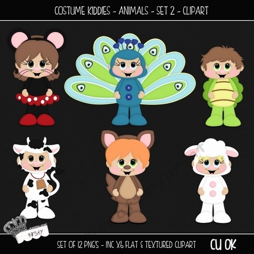 Costume Kids - Animals 2 - Clipart