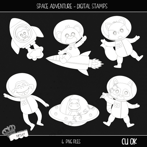 Space Adventure - Digital Stamps