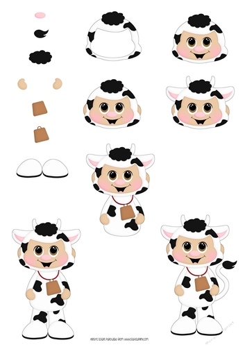 Costume Kids - Animals 2 -1 - A4 Decoupage