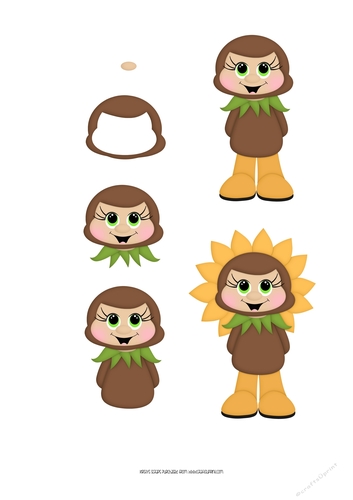 Costume Kids - Garden - 3 - A4 Decoupage