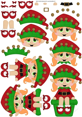 Little Helpers 1 - A4 Decoupage 
