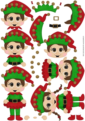 Little Helpers 6 - A4 Decoupage